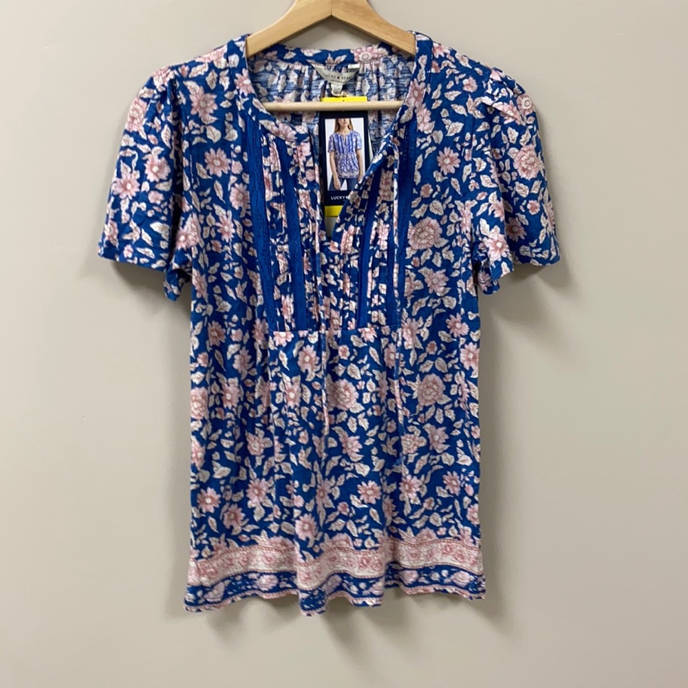 Lucky Brand Floral Top, Size S - Picture 1 of 8